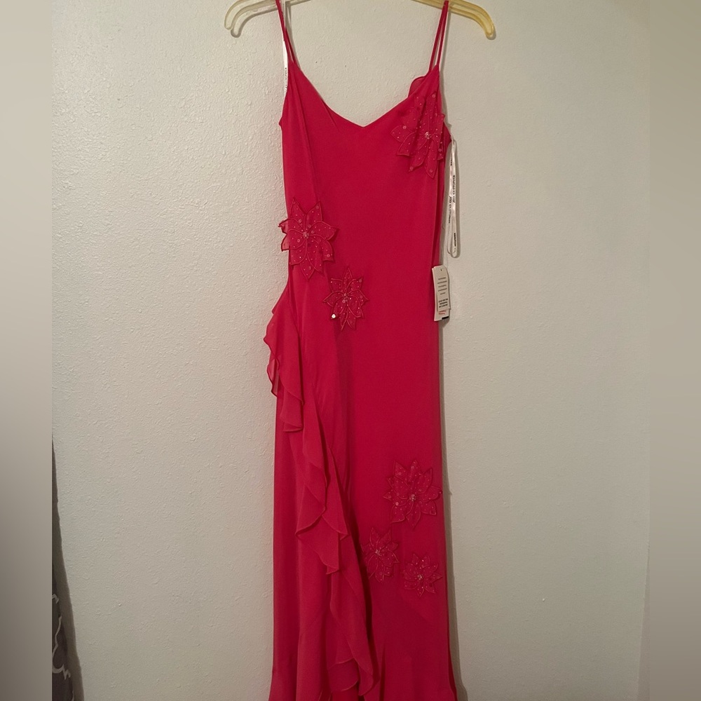 Hot pink long dress